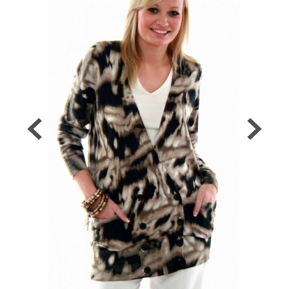 Super Trash Animal Print Knit Cardigan